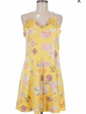 Loft Yellow Floral Dress